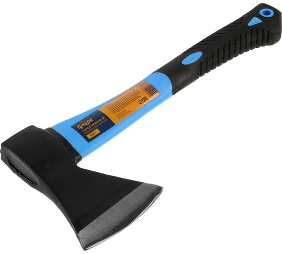 Изображение товара Кованый топор ТУНДРА фиберглассовое обрезиненное топорище 36 см, 600 г 882045