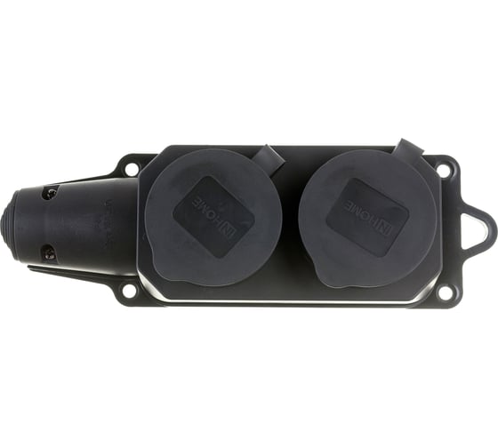 Изображение товара 2-х местная розетка IN HOME черная 9322 4690612010274