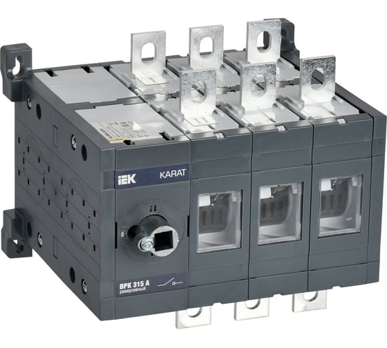 Изображение товара Выключатель-разъединитель IEK Karat врк. реверсивный без рукоятки 3p 315а KA-VR20-3-0315