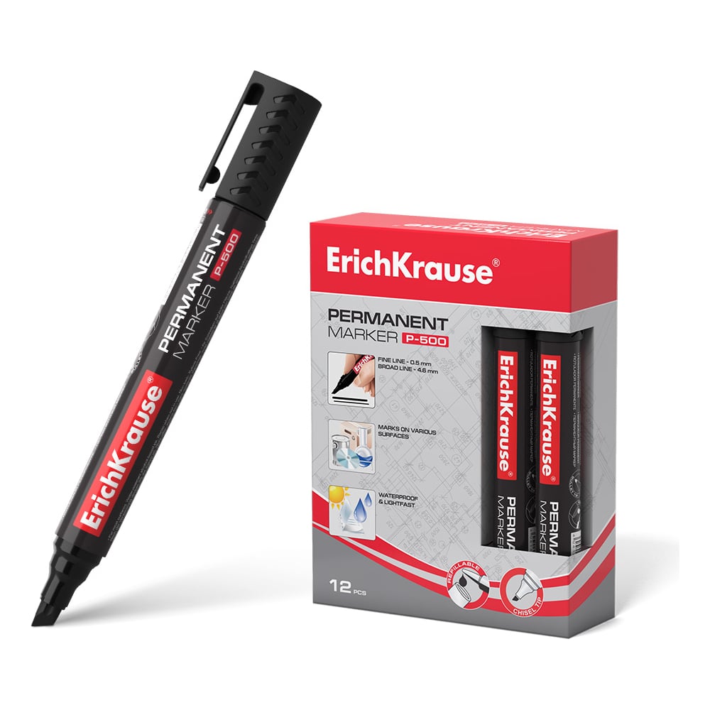 Перманентный маркер ErichKrause маркер перманентный brauberg ultra marker комплект 3 штуки 3 5 мм 880744