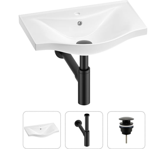 Изображение товара Раковина для ванной в наборе 3 в 1 Wellsee Bisou 201001567