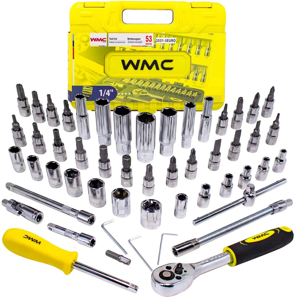 Изображение товара Набор инструмента WMC TOOLS 53пр. WMC-2531-5 EURO(51117)