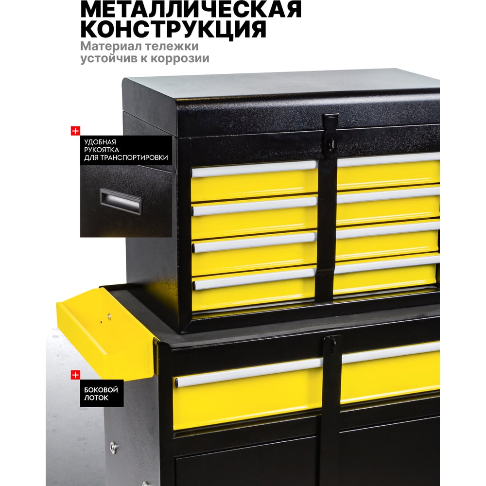 Изображение товара Тележка инструментальная с набором 253 предмета WMC-253 полупрофессиональная