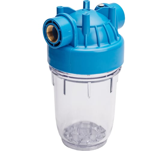 Изображение товара Корпус фильтра АКВА ПРО прозрачный 5SL, резьба 1/2, комп: ключ, кронштейн FHPR-5SL 424