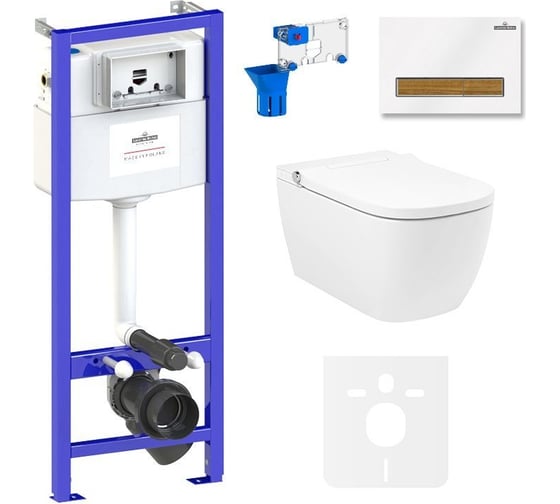 Изображение товара Инсталляция с умным подвесным унитазом Lavinia Boho Smart V-Clean в комплекте 7 в 1 87561134