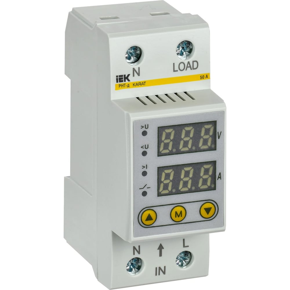 Изображение товара Реле напряжения и тока IEK однофазное 50А модель IVC21-1-50