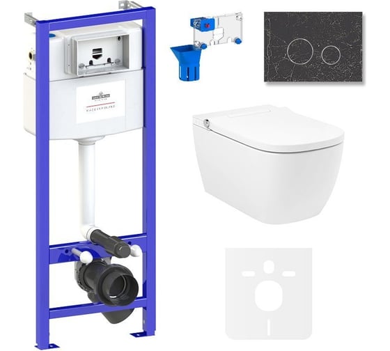 Изображение товара Инсталляция с умным подвесным унитазом Lavinia Boho Smart V-Clean в комплекте 7 в 1 87561143