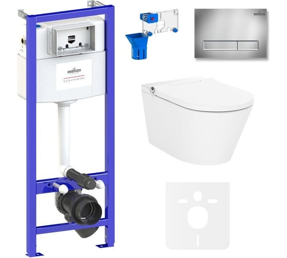 Изображение товара Инсталляция с умным подвесным унитазом Lavinia Boho Smart V-Clean в комплекте 7 в 1 87561147
