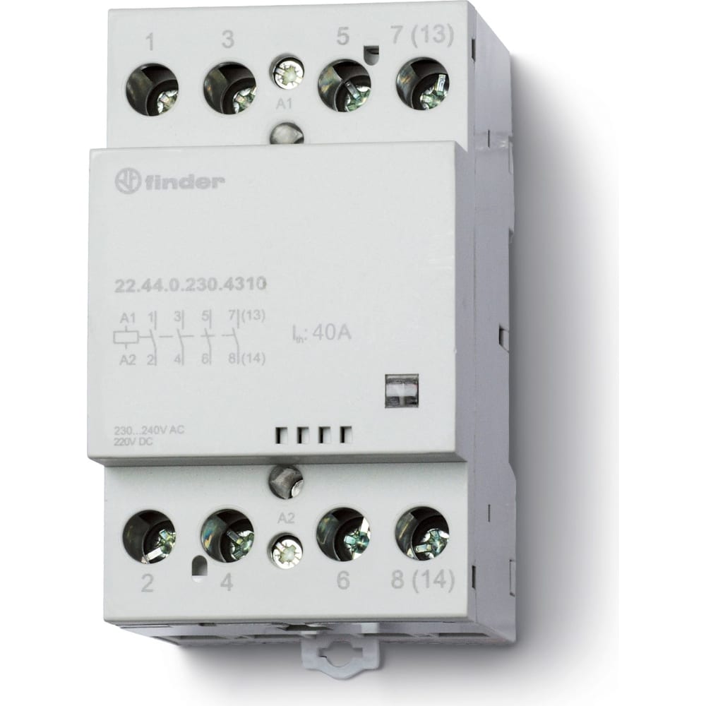 Модульный контактор Finder контактор ekf км 2nc 25 а 230 400 в