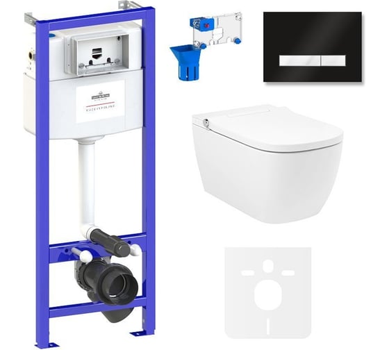 Изображение товара Инсталляция с умным подвесным унитазом Lavinia Boho Smart V-Clean в комплекте 7 в 1 87561135