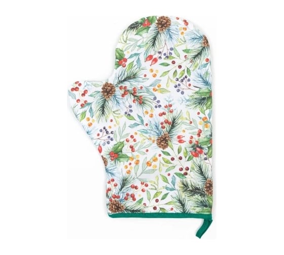 Изображение товара Варежка-прихватка Этель Сhristmas greetings 20x27 см, саржа, 100% хлопок ватин 250 г/м2 6861929