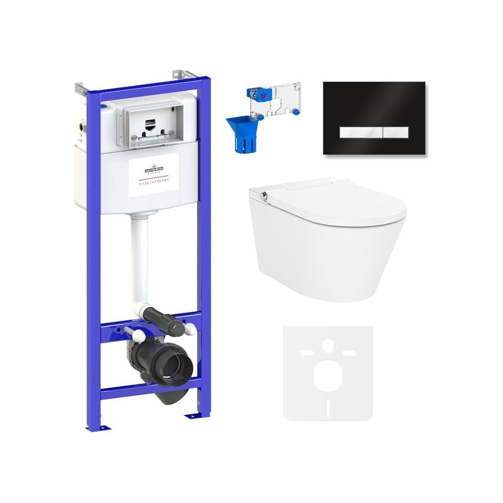 Изображение товара Инсталляция с умным подвесным унитазом Lavinia Boho Smart V-Clean 7 в 1