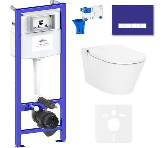 Изображение товара Инсталляция с умным подвесным унитазом Lavinia Boho Smart V-Clean в комплекте 7 в 1 87561160