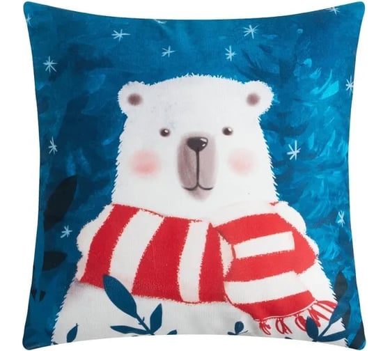 Изображение товара Подушка Этель Мишка, 40х40 см, 100% полиэстер, велюр 7787631