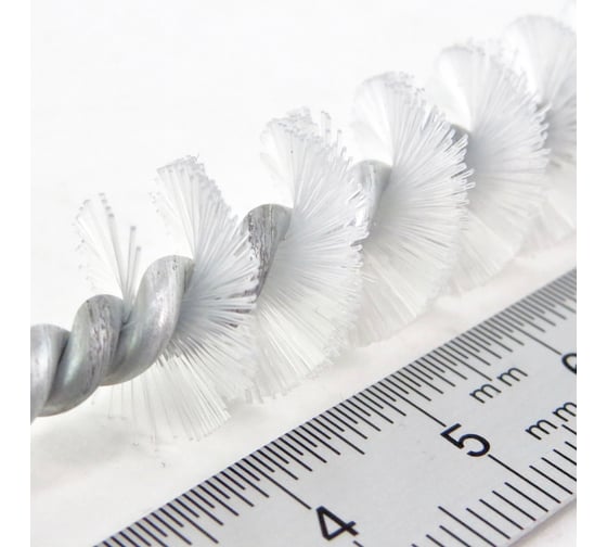 Изображение товара Щетка ерш 12x100x140 мм, ворс прямой нейлон 0.25 мм, посадка М6 резьба, очистка котлов теплообменников труб отверстий (код 20-812) OSBORN 815.812-2803