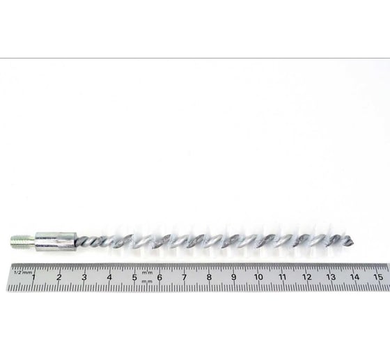 Изображение товара Щетка ерш OSBORN д18x100x140, ворс прямой нейлон 0,25, посадка м6 резьба, очистка котлов теплообменников труб отверстий (код 20-818) 815.818-2803