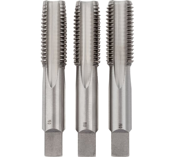 Изображение товара Комплект трехпроходных метчиков Профоснастка № 1027 Эксперт М10х1.5 HSS-G M2 пластиковый бокс 50271027