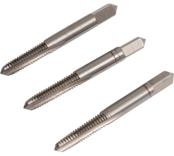 Изображение товара Комплект трехпроходных метчиков Профоснастка № 1015 Эксперт М6х1.0 HSS-G M2 пластиковый бокс 50271015