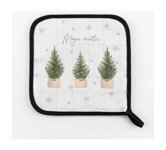 Изображение товара Прихватка Этель Happy New Year 19x19 см, саржа, 100% хлопок ватин 250 г/м2 5077893