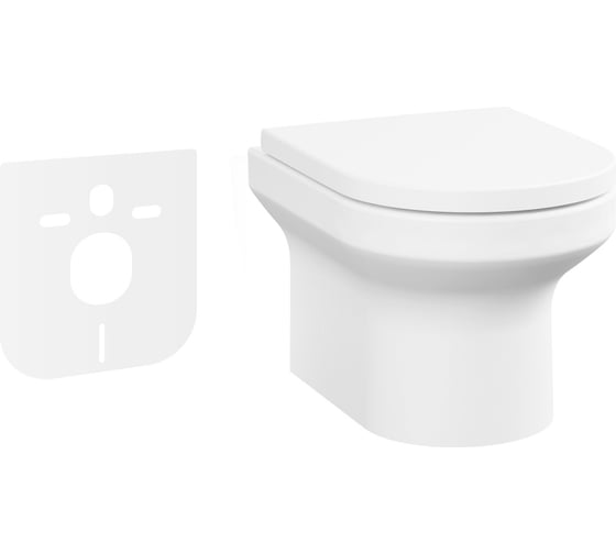 Изображение товара Подвесной безободковый унитаз Lavinia Boho Grance Hill Rimless 21010009 в комплекте 2 в 1