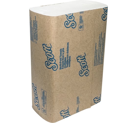 Изображение товара Полотенце бумажное KIMBERLY-CLARK PROF листовое, 1-слой, 240x200 мм, 250 лист/пачке, multifold-сложения, белое, scott 1/16 KC-3749