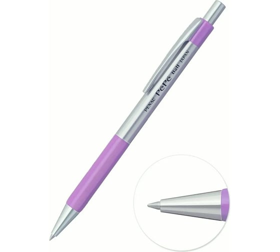 Изображение товара Шариковая автоматическая ручка Penac pepe 0.7мм, синяя, корпус металл/фиолетовый BB0502-08F/B