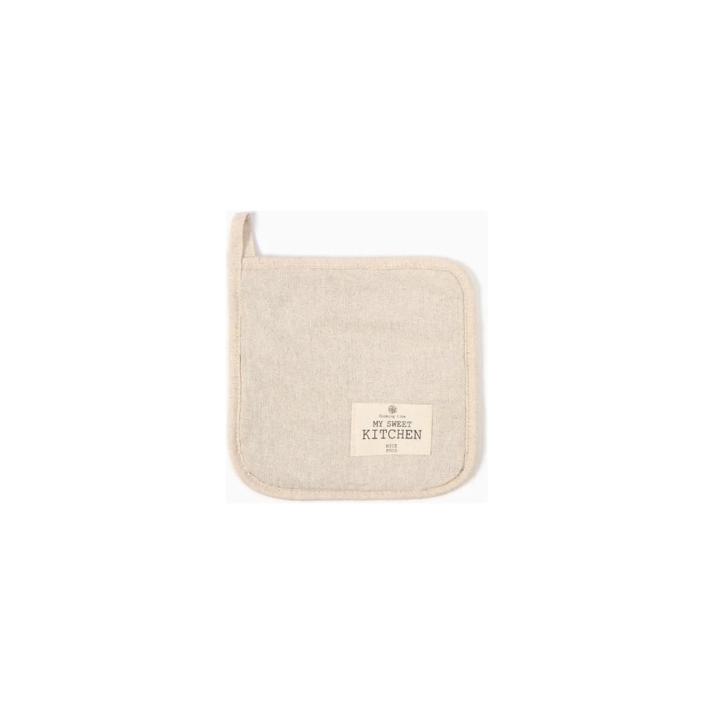 Изображение товара Прихватка Этель ECO молочная 19x19 см из хлопка и лена