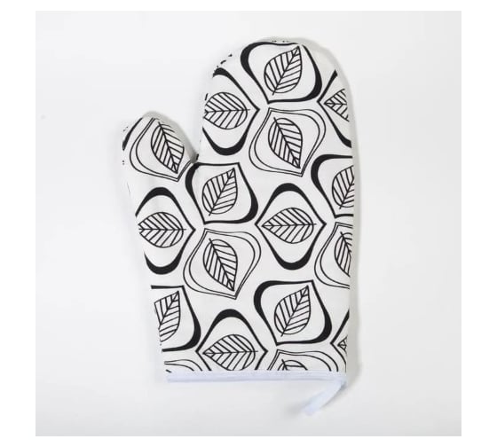 Изображение товара Кухонный набор Этель Leaves варежка-прихватка 20x27 см, прихватка 19x19 см, 100% хлопок 6756612