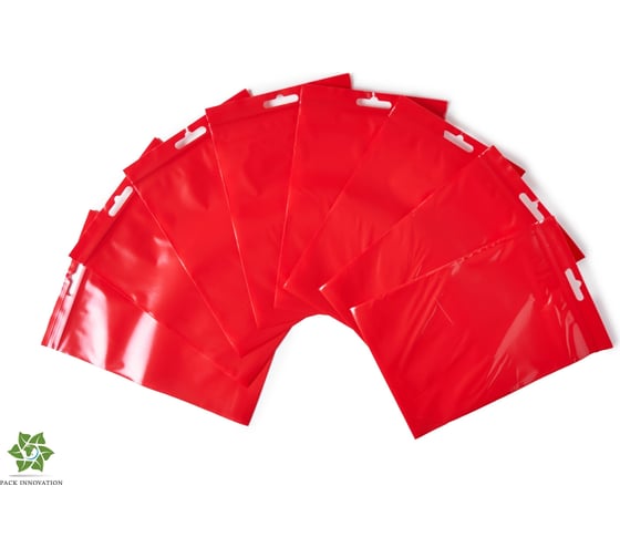 Изображение товара Пакет с замком Zip-Lock PACK INNOVATION 12x17см 60мкм подвес красный 500шт IP0CR121760-500