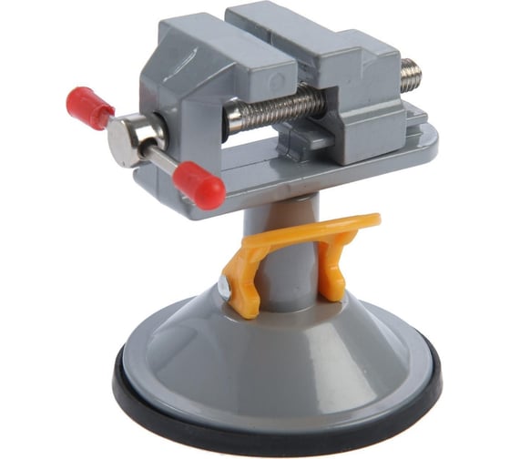 Изображение товара Мини-тиски ТУНДРА алюминиевые, крепление на присоске, поворотные на 180, 35 мм 7003027