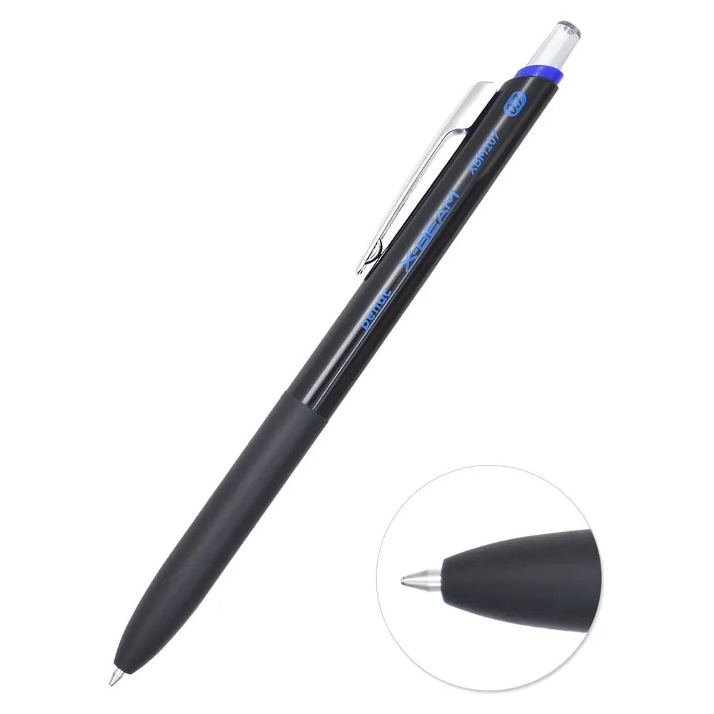 Изображение товара Шариковая ручка Penac x-beam xbm 107 0.7мм синяя, металлический клип, 3шт BP0207-BL/03-3B