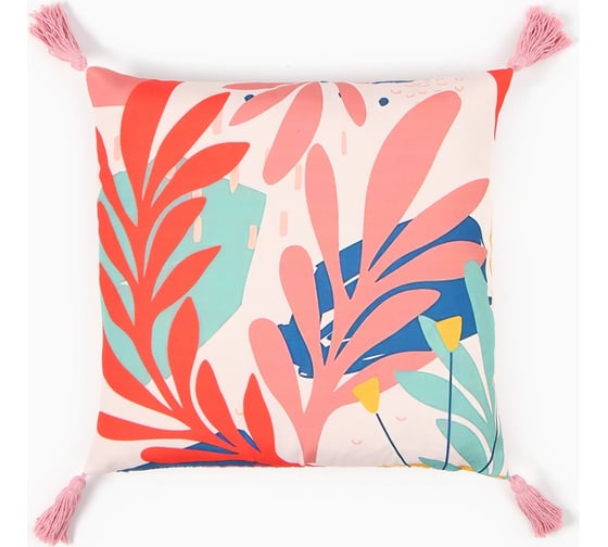 Изображение товара Чехол на подушку Этель Herb 45х45 см, с кисточками, 100% полиэстер 9799992