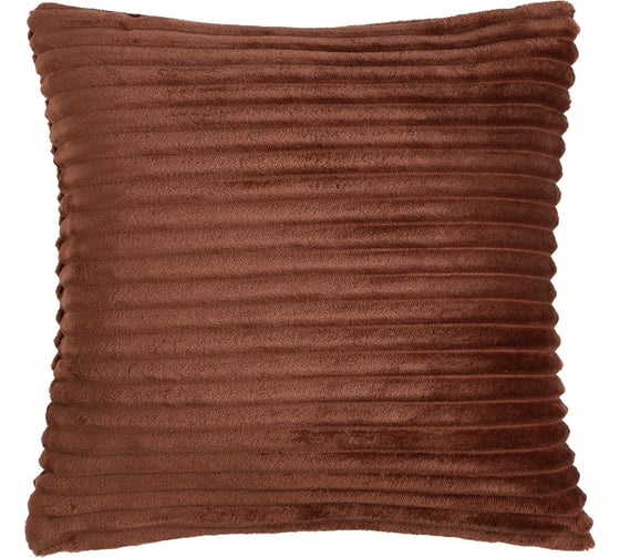 Изображение товара Чехол на подушку Этель коричневый, 40x40 см, велсофт, 100% полиэстер 7907776