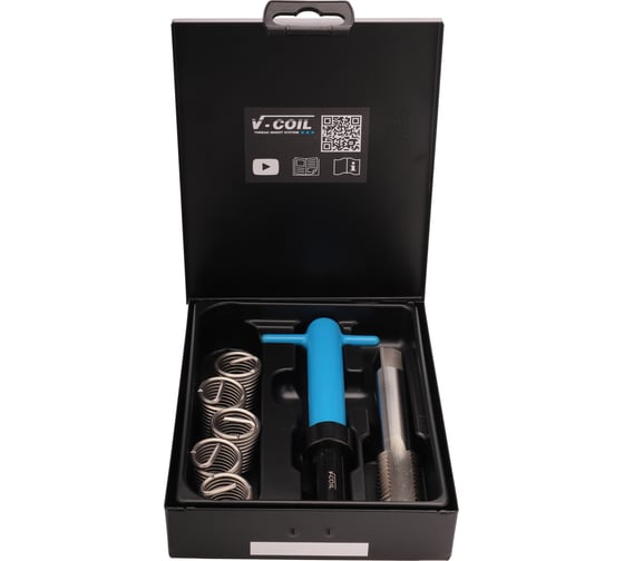 Изображение товара Набор для восстановления резьбы VOLKEL М24 шаг 1.5мм 7 предметов V-Coil V04045