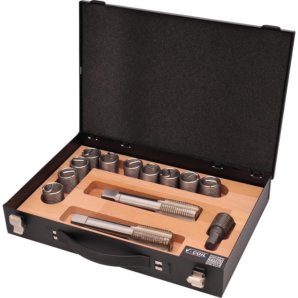 Изображение товара Набор для восстановления резьбы VOLKEL М27 шаг 3.0мм 12 предметов V-Coil V04050