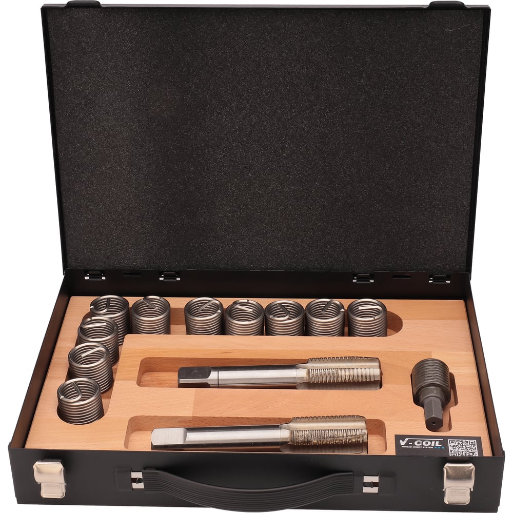 Изображение товара Набор для восстановления резьбы VOLKEL М30 шаг 3.5мм 12 предметов V-Coil V04054