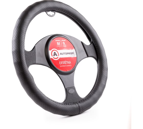 Изображение товара Оплетка руля AUTOPROFI композитная экокожа AP-1912 BK M