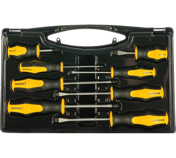 Изображение товара Набор отверток STAYER MASTER HERCULES Cr-V, эргономичная двухкомпонентная рукоятка, 8шт 25055-H8_z02