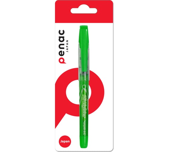 Изображение товара Текстовыделитель Penac hi lighter зеленый, в блистере HL0101-21/B