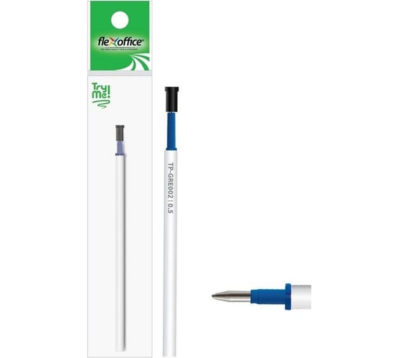 Изображение товара Стержень для гелевой ручки Flexoffice пиши-стирай, черный FO-GRE002 BLACK