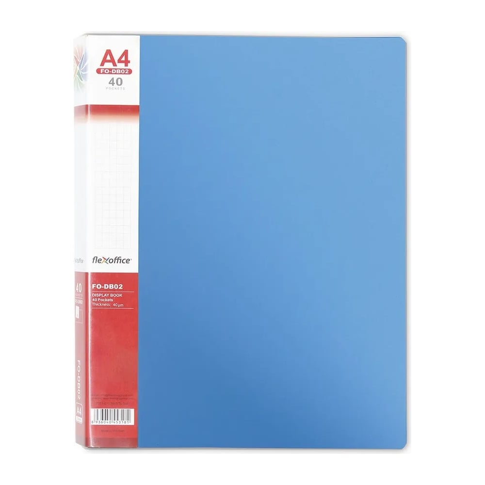 Изображение товара Папка Flexoffice А4 на 40 файлов голубая FO-DB02 BLUE