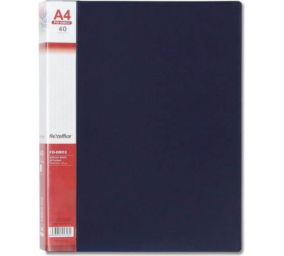Изображение товара Папка Flexoffice а4, на 40 файлов, синяя FO-DB02 D/BLUE
