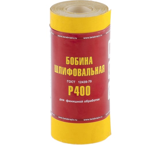 Изображение товара Шкурка на бумажной основе, LP41C (зернистость Р400, 115 мм, 5 м) мини-рулон Без бренда 75637