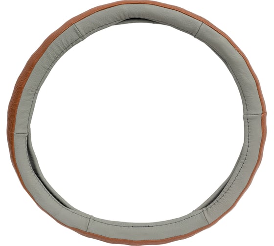 Изображение товара Оплетка руля AUTOPROFI натуральная кожа из PU кожи под крокодила тёмн серый М AP-156 D GY M
