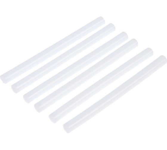 Изображение товара Стержни клеевые 7x100 мм, белые, 6 шт ТУНДРА 6074037