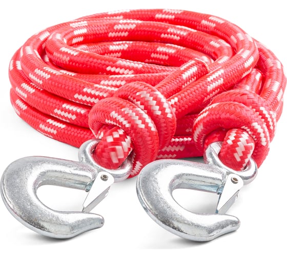 Изображение товара Буксировочный трос AUTOPROFI веревка, 5т, 2 крюка, сумка, длина 5м TRV-50 1