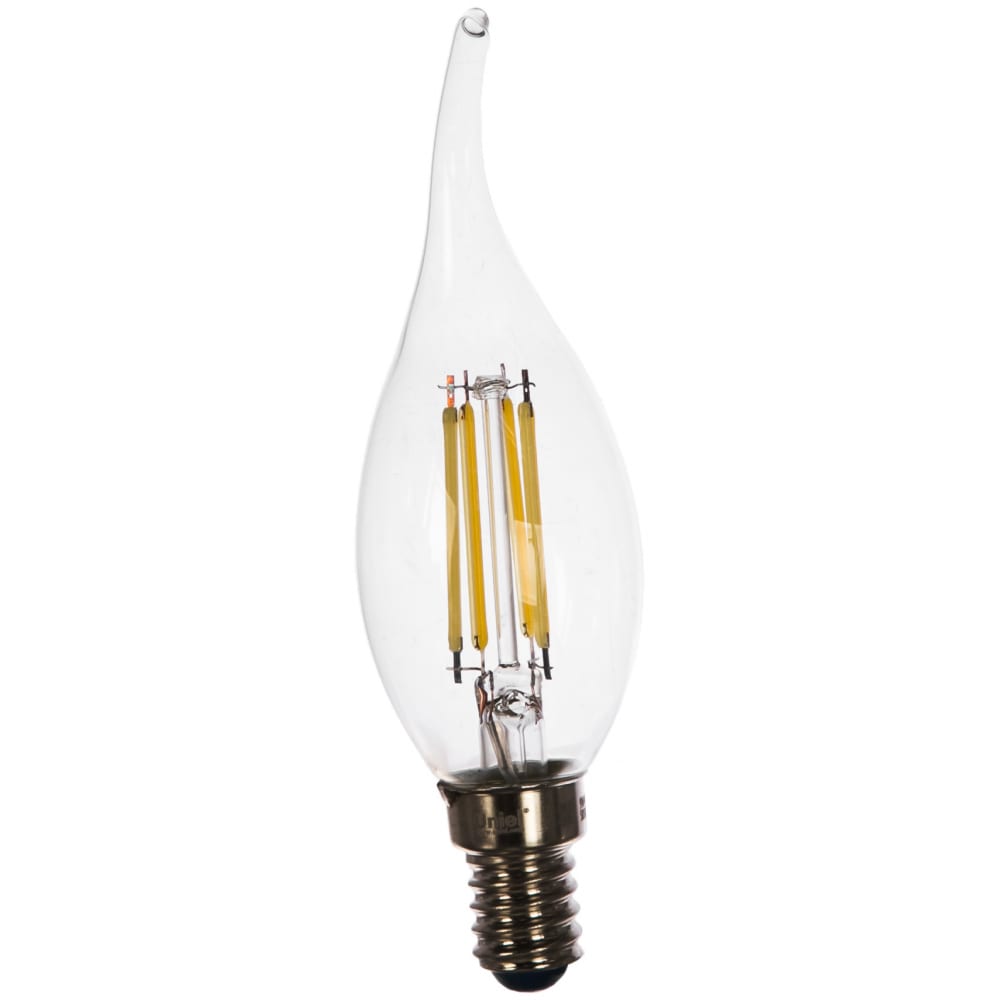 Диммируемая светодиодная лампа uniel свеча на ветру серия air led-cw35-9w/4000k/e14/cl/dim ul-00005190