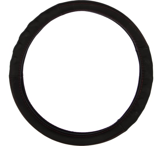 Изображение товара Оплетка руля AUTOPROFI серия LUXURY натуральная кожа с прострочкой чёрый М AP-1070 BK BK M