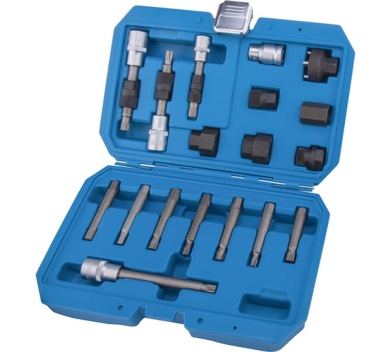 Изображение товара Набор инструмента для снятия/установки генераторов, шкивов, 18 предметов AV Steel AV-920051