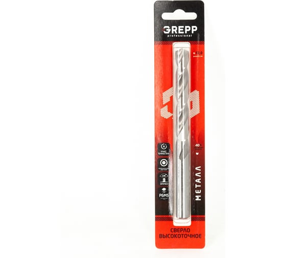 Изображение товара Сверло по металлу 12 мм, сталь НSS6542/HSS-G/аналог P6M5 Grepp 203-1201